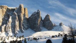 Sella Türme von Westen aus
