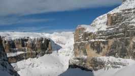 Val Lasties - Abfahrt vom Sass Pordoi