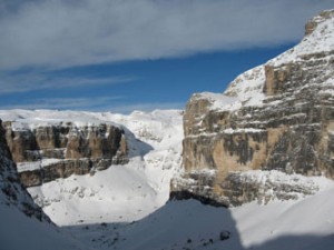 Val Lasties - Abfahrt vom Sass Pordoi