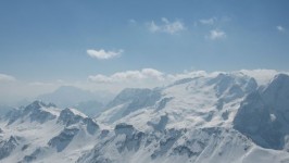 Marmolada Gletscher vom Langkofel aus gesehen