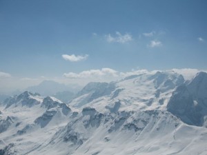 Marmolada Gletscher vom Langkofel aus gesehen