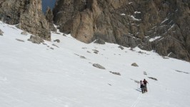 Aufstieg zur Langkofelscharte vom Sellapass aus